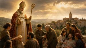 Preghiera di ringraziamento a San Nicola di Bari, patrono di Baschi, per i doni ricevuti dalla comunità
