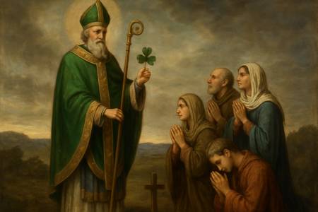 Lode alla Trinità con San Patrizio d'Irlanda
