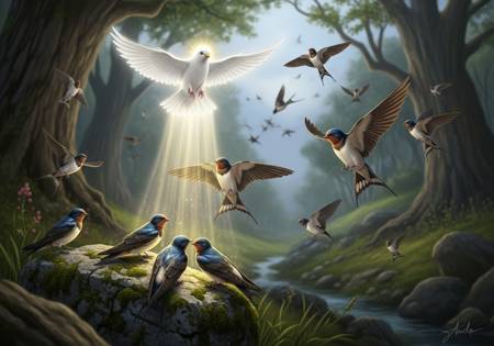 Preghiera allo Spirito Santo per la Libertà ispirata dalle Rondini