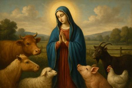 Preghiera alla Madonna per la Protezione degli Animali da Fattoria